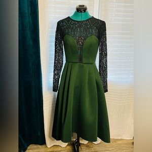 ASOS green long sleeve dress